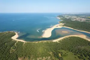 Vue aérienne de la plage du Veillon - ©V. Joncheray
