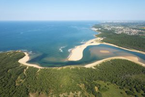 Vue aérienne de la plage du Veillon - ©V. Joncheray