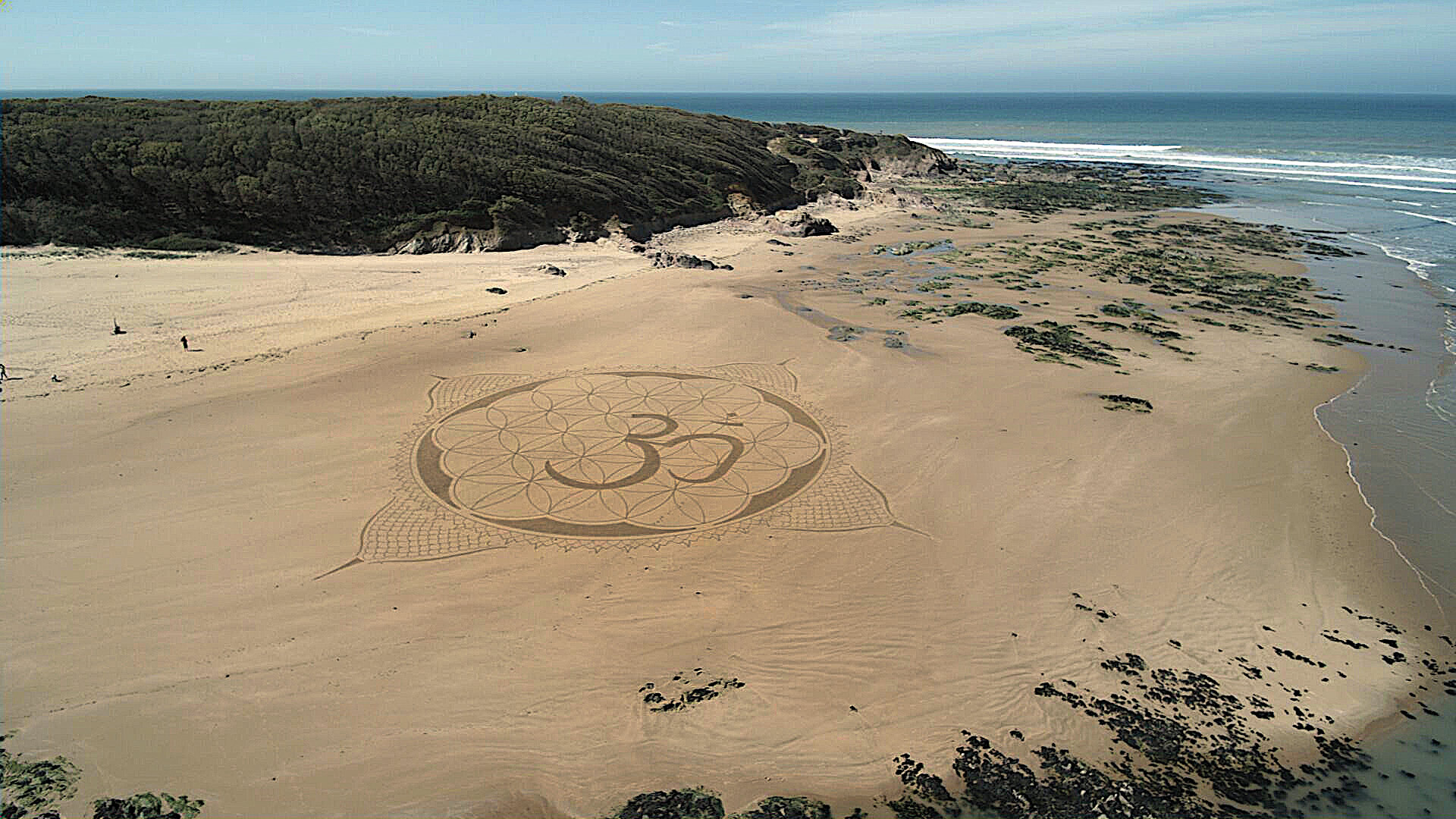 Résultat du mandala beach art par Michel Jobard