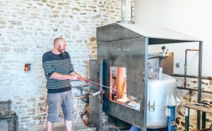 Valerien démonstration souffleur verre à Bourgenay