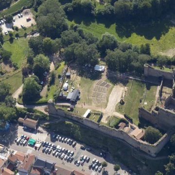 Photo aerienne de la ville de talmont saint hilaire en vendee,