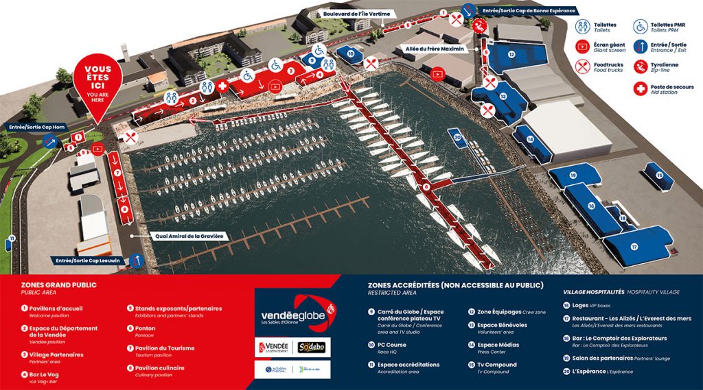 2020_Plan village Vendée Globe ©Vendée Globe